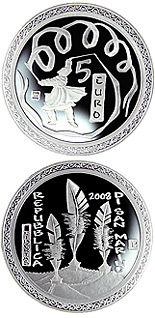 5 euro coin The olympic games in Beijing | San Marino 2008