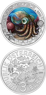 3 euro coin Hawaiian Bobtail Squid | Austria 2024