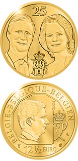 12.5 euro coin 25th wedding anniversary of the Royal Couple | Belgium 2024