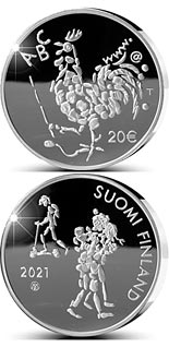 20 euro coin The Compulsory Education Act 100 years | Finland 2021