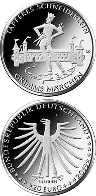 Silver 20 euro coins. The 20 euro coin series from Germany