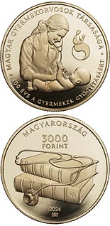 3000 forint coin 100th anniversary of the founding of the Hungarian Paediatricians Association | Hungary 2024