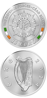 15 euro coin 100 Years since the establishment of the Irish Defence Forces  | Ireland 2024