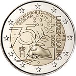 2 euro coin 75th Anniversary of the Schuman Declaration | Luxembourg 2025