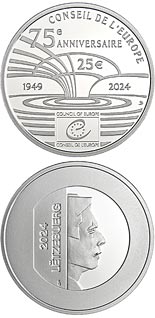 25 euro coin 75th anniversary of the Council of Europe

 | Luxembourg 2024