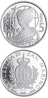 5 euro coin Centenary of the death of Giacomo Puccini | San Marino 2024