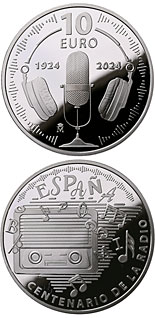 10 euro coin The centenary of the first radio broadcast in Spain | Spain 2024