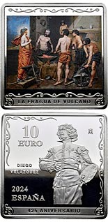 10 euro coin 425th anniversary of Diego Velázquez - Vulcans Forge | Spain 2024