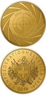 50 franc coin 200 years Swiss Shooting Sports Federation | Switzerland 2024