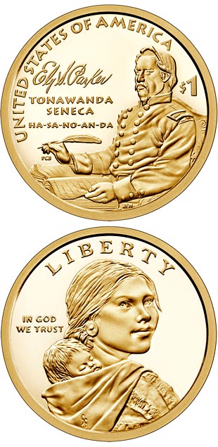 Native American Dollar Coin Program. The 1 dollar coin series from USA