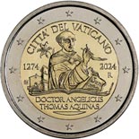 2 euro coin 750th Anniversary of the death of Thomas Aquinas | Vatican City 2024